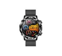 Smartbluetooth casque montre HT183 bracelet en acier noir sport rappel de santé