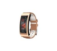 Smartbluetooth casque montre IB7 bracelet en cuir doré sport rappel de santé