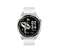 Smartbluetooth casque montre t3 silver steel + silicone bracelet sport sommeil sain