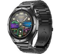 Smartbluetooth casque montre T485 bracelet en acier noir sport sommeil sain