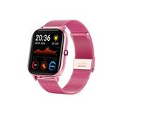 Smartbluetooth casque montre TH10 bracelet en acier rose sport sommeil sain