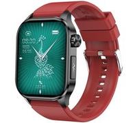 Smartbluetooth montre ET580 bande de caoutchouc rouge étanche fréquence cardiaque température corporelle G