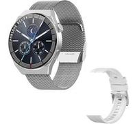 Smartbluetooth montre gt3pro bracelet en acier argenté sport sommeil sain