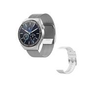Smartbluetooth montre gt3pro bracelet en acier argenté sport sommeil sain