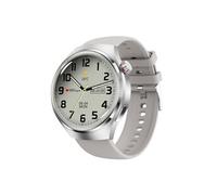 Smartbluetooth montre GT4PRO acier argenté + caoutchouc gris bracelet sport sommeil sain