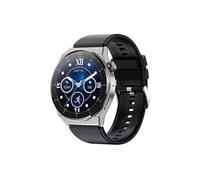 Smartbluetooth montre HK46 silver black bracelet en silicone sport health blood oxygen