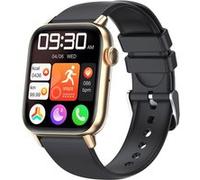 Smartbluetooth montre QS08P bracelet en caoutchouc or noir sport santé sang oxygène