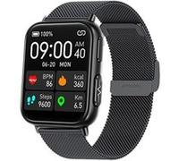 Smartbluetooth montre tk10 bracelet en acier noir sport santé météo step G