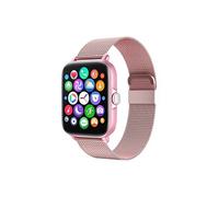Smartbluetooth montre Y113 rose acier + bracelet adhésif sport wellness mètre pas