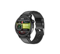 Smartbluetooth watch ET470 bracelet en cuir noir surveillance de la santé sport