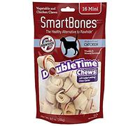 SmartBones DoubleTime Chicken Dog Chew Lot de 16 Mini friandises à mâcher Longue durée sans cruauté