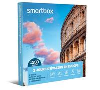 Smartbox - Coffret cadeau 3 jours d'évasion en Europe - Idée cadeau voyage - Deux nuits avec ou sans petits-déjeuners pour 2