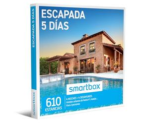 Smartbox Coffret Cadeau Escapade 5 Jours, idée Cadeau pour mariés, 4 Nuits avec Petit déjeuner pour 2 Personnes