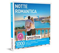 smartbox - Coffret Cadeau Nuit Romantique - Idée Cadeau pour Le Couple - 1 Nuit avec Petit déjeuner et Cadeau Romantique pour 2 Personnes