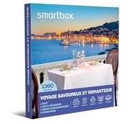 Smartbox - Coffret Cadeau Voyage Savoureux et Romantique - Idée Cadeau évasion - Une Nuit avec dîner de Chef pour 2 Personnes