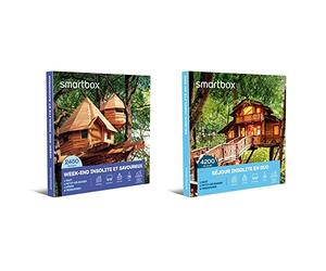 Smartbox - Coffret Cadeau W nd Insolite et Savoureux - Une Nuit avec Petit-déjeuner et dîner pour 2 & Coffret Cadeau Séjour Insolite en Duo - Une Nuit avec Petit-déjeuner pour 2 Personnes