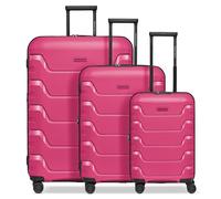 Smartbox Edition 01 4 roues Set de valises 3 pièces avec soufflet d'extension rose