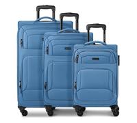 Smartbox Edition 04 4 roues Set de valises 3 pièces avec soufflet d'extension bleu