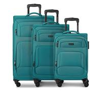 Smartbox Edition 04 4 roues Set de valises 3 pièces avec soufflet d'extension bleu pétrole