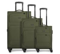 Smartbox Edition 04 4 roulettes Set de valises 3 pièces avec soufflet d'extension olive