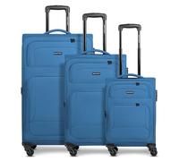 SMARTBOX Édition 04, Bleu ardoise, Kofferset (3-teilig), Valise souple avec roulettes pivotantes