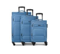 SMARTBOX Edition 04 new3, Bleu glacier, 3-Set, Chariot à bagages souple avec roulettes pivotantes