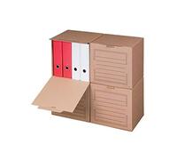 Smartbox Pro Conteneur d'archivage, avec couvercle frontal, brun, 343x310x336mm, brun, 5 pièces