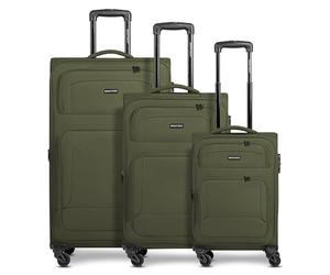 Smartbox Set de valises Souples 3 pièces Trolley Cabine Moyenne Grande Extensibles 4 Roues avec Serrure léger et résistant Edition 04