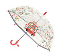 SMARTBULLE Parapluie Enfant Transparent Cloche - Bordure fluorescente : Diamètre=71cm ; ouverture manuel ; Parapluie Fille et Garçon ; Motif : ANIMAUX