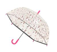 SMARTBULLE Parapluie Enfant Transparent Cloche - Bordure fluorescente : Résistant au vent ; Diamètre=71cm ; ouverture manuel ; Parapluie Fille ; Motif : LICORNE