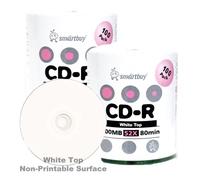 Smartbuy 700 MB/80min 52 x CD-R CDR Dessus blanc vierge données vidéo les supports de disque avec enroulée Shrink 200-Disc