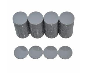Smartdealspro Ensemble de 100 jetons d'apprentissage en plastique opaque de 2,5 cm mini jetons de poker jetons de jeu avec boîte de rangement (gris foncé)
