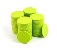 Smartdealspro Lot de 100 mini jetons de poker en plastique opaque avec boîte de rangement Vert clair 32 mm