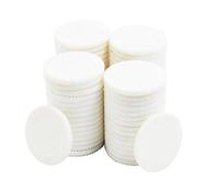 Smartdealspro Lot de 64 mini jetons de poker en plastique opaque avec boîte de rangement - 32 mm (tournesol, blanc)