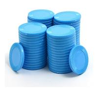 Smartdealspro Mini jetons de poker en plastique opaque avec boîte de rangement (bleu ciel, 32 mm (lot de 64, tournesol))