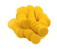 Smartdealspro Mini jetons de poker en plastique opaque avec boîte de rangement (jaune, 40 mm)