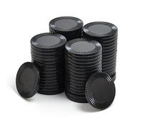 Smartdealspro Mini jetons de poker en plastique opaque avec boîte de rangement (noir, 32 mm (64 pièces, tournesol))