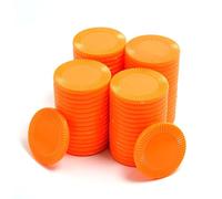 Smartdealspro Mini jetons de poker en plastique opaque avec boîte de rangement (orange, 32 mm (64 pièces, tournesol))