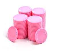 Smartdealspro Mini jetons de poker en plastique opaque avec boîte de rangement (rose, 32 mm (64 pièces, tournesol))