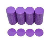 Smartdealspro Mini jetons de poker en plastique opaque avec boîte de rangement (Violet, 25 mm)