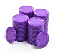 Smartdealspro Mini jetons de poker en plastique opaque avec boîte de rangement (Violet, 32 mm (64 pièces, tournesol))