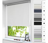 smartdemo Store Occultant sans Perçage, Blanc,45l x 160L cm | Sans Perçage, Opaque Thermique Isolant, Protection Vie Privée, Protection Soleil, Pour Fenêtre ou Porte,Larg. Tissu 45 cm