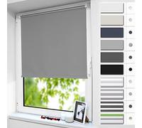 smartdemo Store Occultant sans Perçage, Gris Clair,75l x 110L cm | Sans Perçage, Opaque Thermique Isolant, Protection Vie Privée, Protection Soleil, Pour Fenêtre ou Porte,Larg. Tissu 75 cm