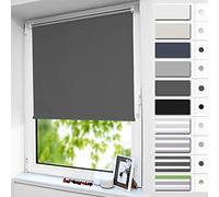 smartdemo Store Occultant sans Perçage, Gris Foncé,40l x 150L cm | Sans Perçage, Opaque Thermique Isolant, Protection Vie Privée, Protection Soleil, Pour Fenêtre ou Porte,Larg. Tissu 40 cm
