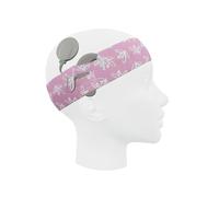 SmartEAR Bandeau Universel SmartEar pour Processeurs Audio et Implants Cochléaires - Confort et Protection - Résistant à la Poussière et à la Sueur - Rose avec feuilles, Taille S