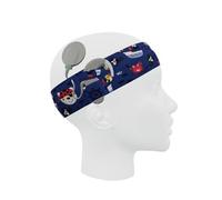 SmartEAR Bandeau Universel SmartEar pour Processeurs Audio et Implants Cochléaires - Confort et Protection - Résistant à la Poussière et à la Sueur - Bleu Marine en Pirates, Taille S