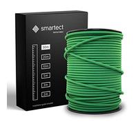 smartect Cable Electrique Textile Vert, Fil Electrique Tissu de 50 Mètres, 3 Conducteurs (3 x 0,75mm²) Cable Tissu Lampe pour Les Projets de Bricolage