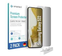 smartect TPU Film Protection 2 Pièces Privacy pour Samsung Galaxy S22 | Protège Écran Anti-Espion Anti-Rayures, Ecran Protection HD Sans Bulles, Compatible Empreintes Digitales, Compatible Coque