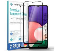 smartect Verre Trempé 2 Pièces Full Screen Mat pour Samsung Galaxy A22 5G | A22s 5G Protecteur d'écran HD Anti-Rayures, Vitre de Protection Dépolie, Sans Bulles, Dureté 9H, Ultra Résistant