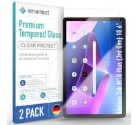 smartect Verre Trempé 2 Pièces pour Lenovo Tab M10 Plus (3rd Gen) 10.6" | Protecteur d'écran HD Anti-Rayures, Vitre de Protection Sans Bulles, Dureté 9H, 0.3 mm Ultra Transparent, Ultra Résistant